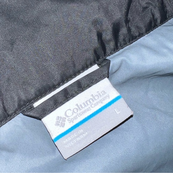 Columbia Black Switchback Waterproof Nylon Long Sleeve Zip Up Jacket Size L - Picture 12 of 13